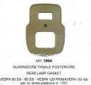 ART.1904 GUARNIZIONE FANALE POSTERIORE  PER VESPA 50 SS-90 SS- VESPA 125 PRIMAVERA ('63-'66)